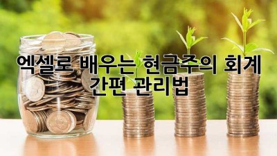 엑셀로 배우는 현금주의 회계 간편 관리법