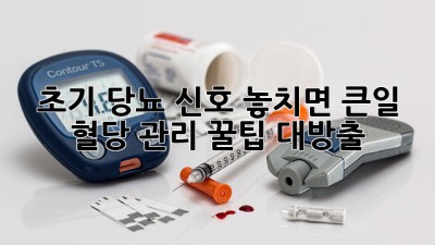 🚨 초기 당뇨 신호🚨 놓치면 큰일! 혈당 관리 꿀팁🍯 대방출!